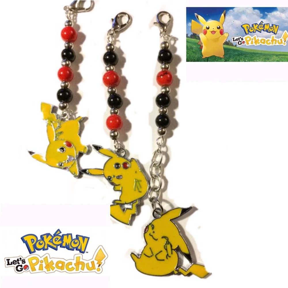 Pikachu Zipper Clips Set